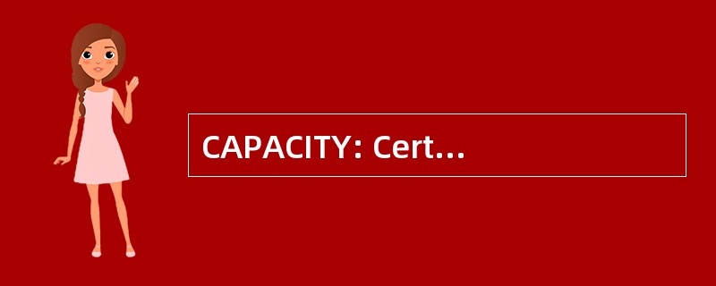 CAPACITY: Certificado de 智能 Pedagogica