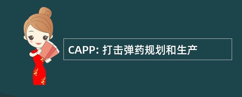 CAPP: 打击弹药规划和生产