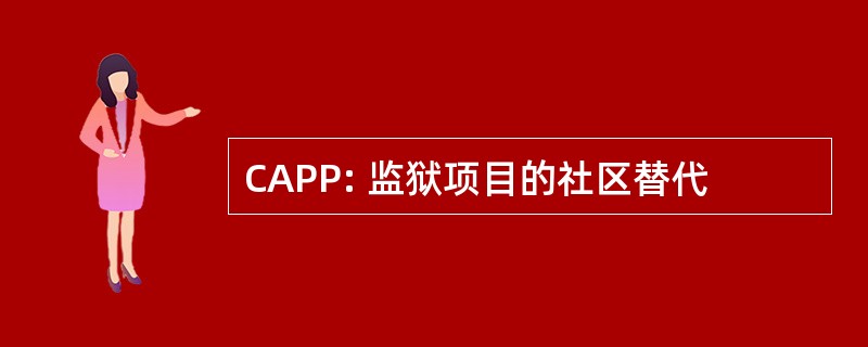 CAPP: 监狱项目的社区替代