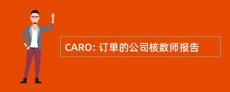 CARO: 订单的公司核数师报告