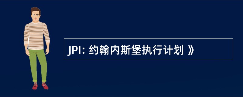 JPI: 约翰内斯堡执行计划 》