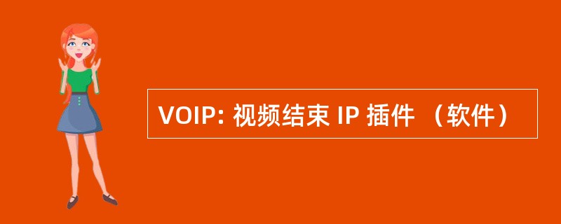 VOIP: 视频结束 IP 插件 （软件）