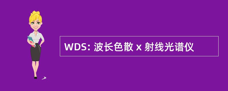 WDS: 波长色散 x 射线光谱仪