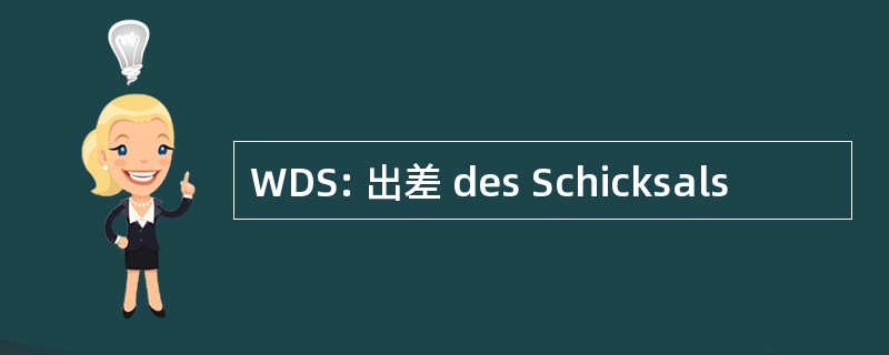 WDS: 出差 des Schicksals