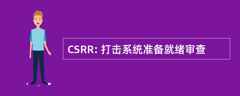 CSRR: 打击系统准备就绪审查