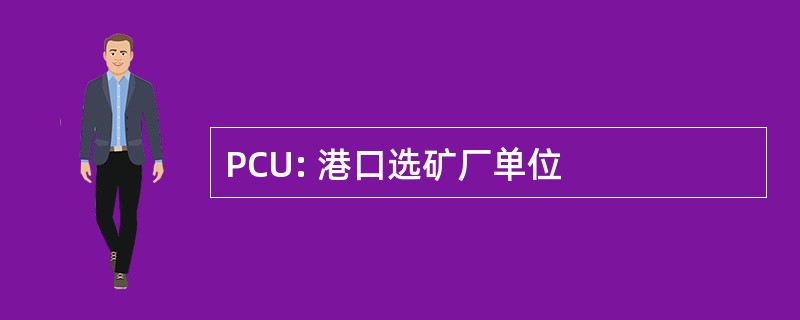 PCU: 港口选矿厂单位