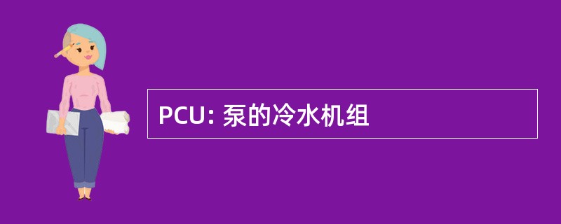 PCU: 泵的冷水机组