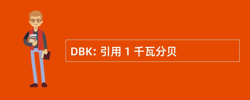 DBK: 引用 1 千瓦分贝