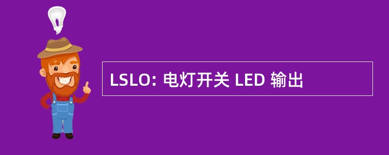 LSLO: 电灯开关 LED 输出