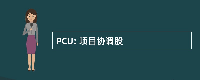 PCU: 项目协调股