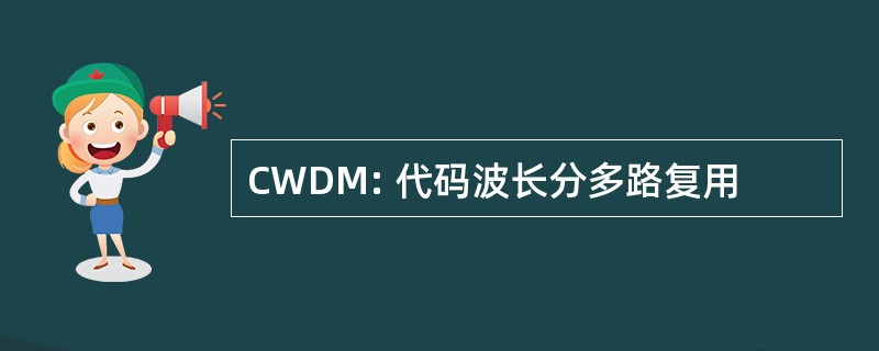 CWDM: 代码波长分多路复用