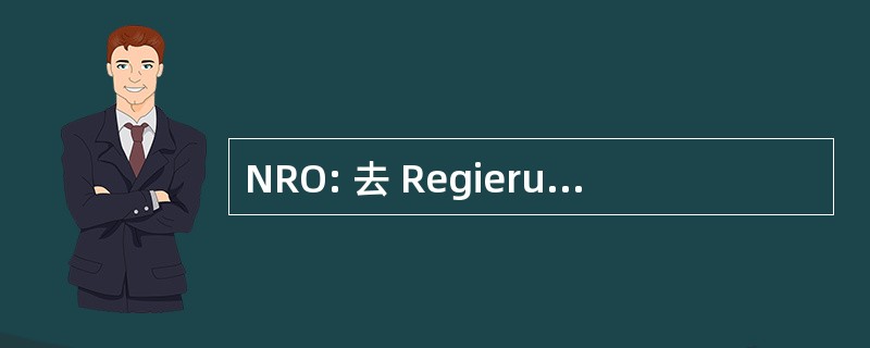 NRO: 去 Regierungsorganisation