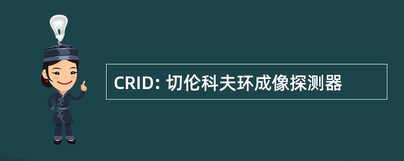 CRID: 切伦科夫环成像探测器