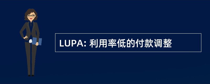 LUPA: 利用率低的付款调整