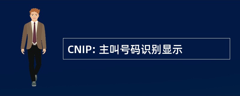 CNIP: 主叫号码识别显示