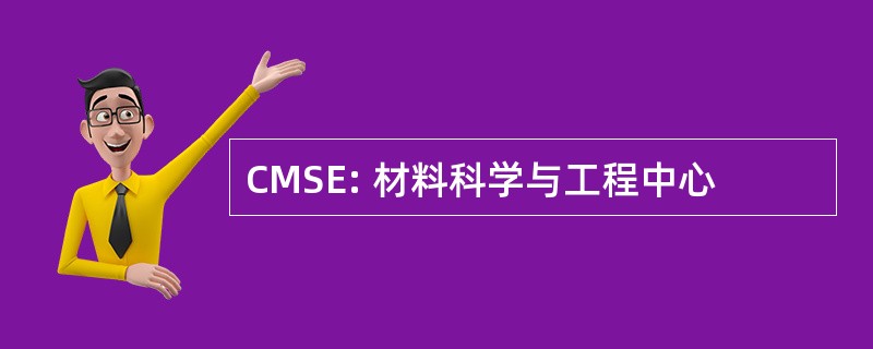 CMSE: 材料科学与工程中心