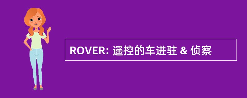 ROVER: 遥控的车进驻 & 侦察