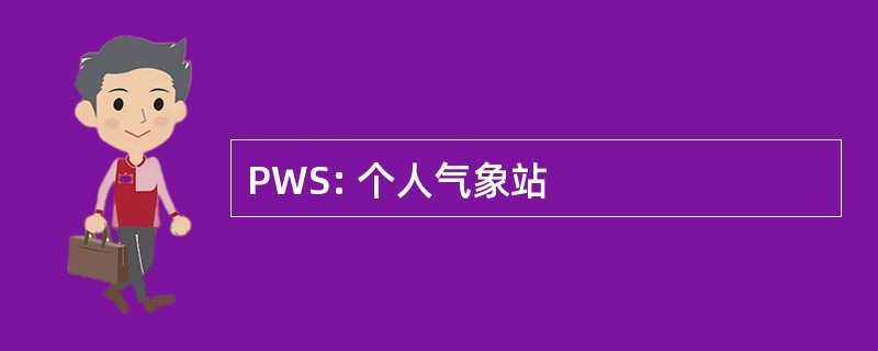 PWS: 个人气象站