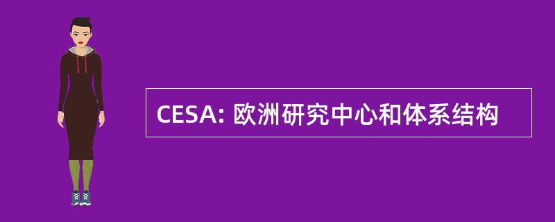 CESA: 欧洲研究中心和体系结构