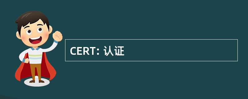 CERT: 认证