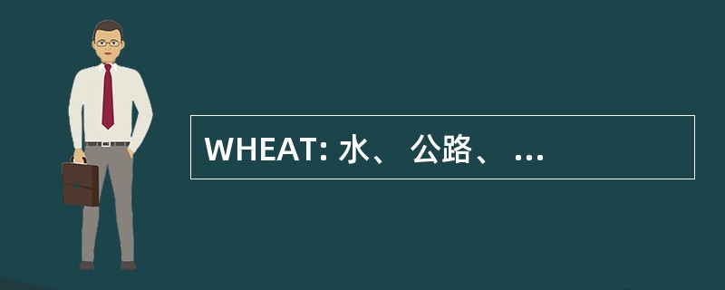 WHEAT: 水、 公路、 教育、 能源、 问责制、 树和技术