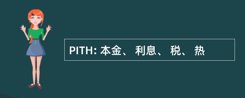 PITH: 本金、 利息、 税、 热