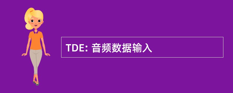 TDE: 音频数据输入