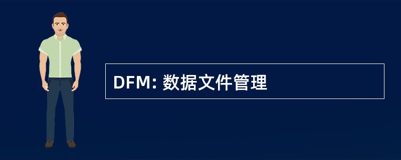 DFM: 数据文件管理