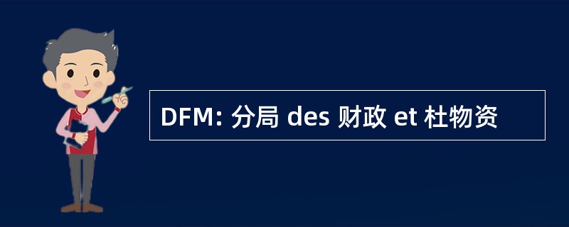 DFM: 分局 des 财政 et 杜物资