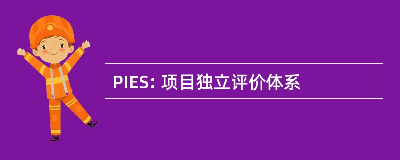 PIES: 项目独立评价体系