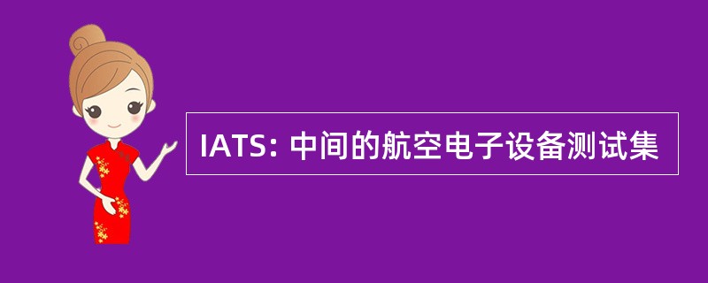 IATS: 中间的航空电子设备测试集