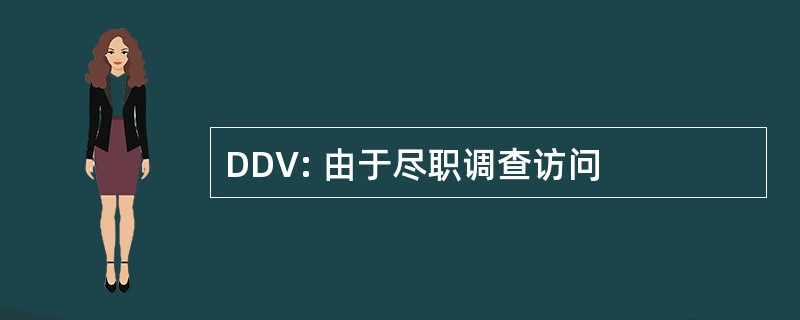 DDV: 由于尽职调查访问