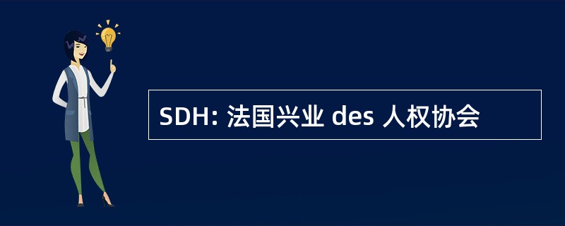 SDH: 法国兴业 des 人权协会