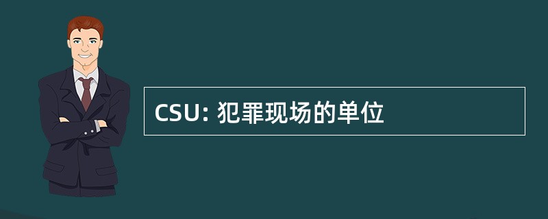 CSU: 犯罪现场的单位