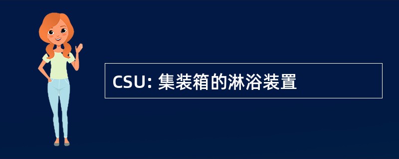 CSU: 集装箱的淋浴装置