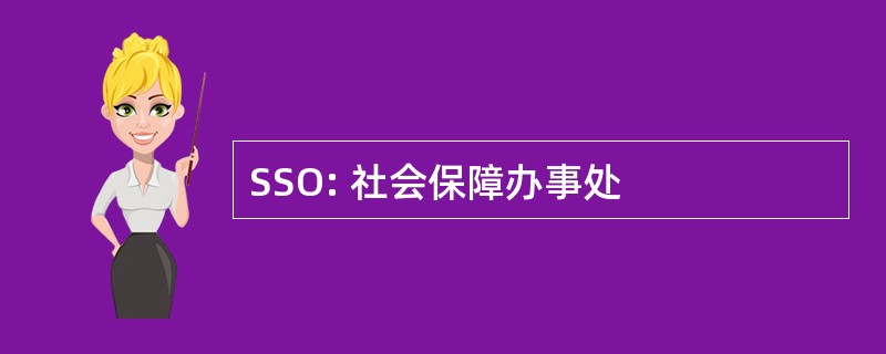 SSO: 社会保障办事处