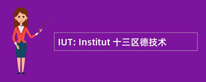 IUT: Institut 十三区德技术