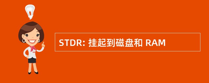 STDR: 挂起到磁盘和 RAM