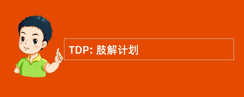 TDP: 肢解计划