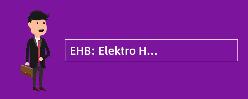 EHB: Elektro Hydraulischen 诺尔