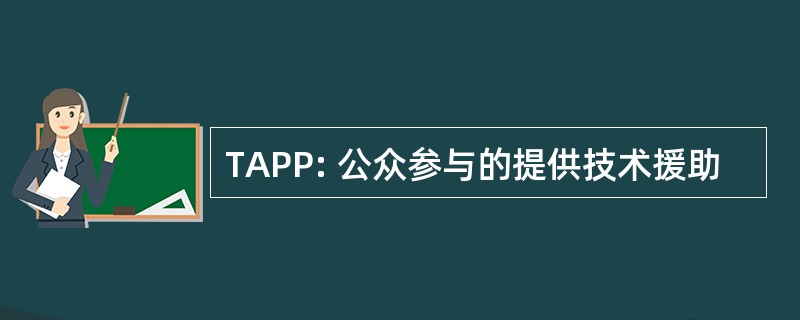 TAPP: 公众参与的提供技术援助