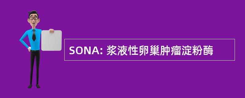 SONA: 浆液性卵巢肿瘤淀粉酶