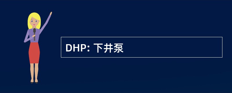 DHP: 下井泵