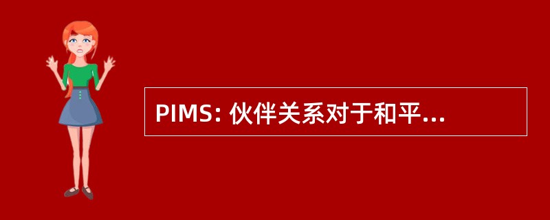 PIMS: 伙伴关系对于和平信息管理系统