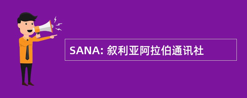 SANA: 叙利亚阿拉伯通讯社