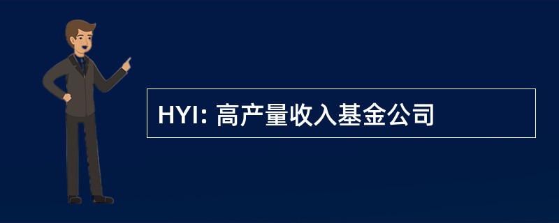 HYI: 高产量收入基金公司