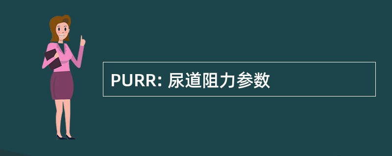 PURR: 尿道阻力参数