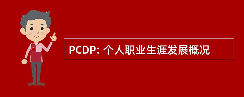 PCDP: 个人职业生涯发展概况