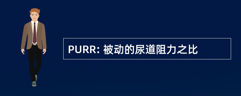 PURR: 被动的尿道阻力之比