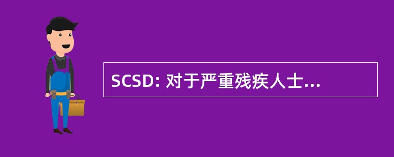 SCSD: 对于严重残疾人士的特别补偿